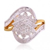 Designer Ring with Certified Diamonds in 18k Yellow Gold - LR1767P